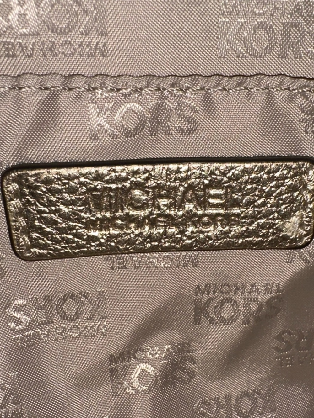 Michael Kors Camel/ Brown/ Gold Signature Jet Set Canvas Tote Shoulder Bag - Picture 13 of 14